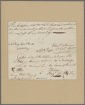 Certificate of debt settlement and military discharge of Captain Nathaniel Call