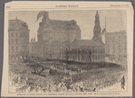 Obsequies of Henry Wilson--the procession passing St. Paul Church, New York.--(From a sketch by Theo. R. Davis.)