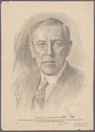 Portrait of President Wilson. Etched in line on copper by Electro-Light Engraving Company, of New York. Reproduced from a drawing on Ross board by R.M. Chandler, Boston Mass. 