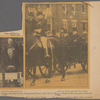 Wilson and Taft in the inaugural parade and (left) Wilson making his inaugural speech.