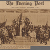 President Wilson, Col. House, William H. Taft, James W. Gerard, Robert Lansing, Theodore Roosevelt, Samuel Gompers, Herbert Hoover, Newton D. Baker, Josephus Daniels, Admiral Mayo, Admiral Sims, Gen. Hunter Liggett, Gen. Pershing, and Miss Anne Morgan can be recognized in this panel which pictures the activity of the United States in the war and hangs in the Pantheon de Guerre, Paris, where it is an object of unusual interest to Americans.