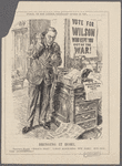 Bringing it home. President Wilson. "What's that? U-boat blockading New York? Tut! Tut! Very inoppertune!"