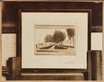 Reproduction of a drawing of Battery Park & Castle Garden