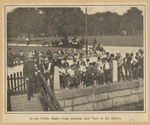 At the public baths--lads awaiting their turn at the Battery