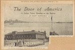 The new barge office--some day to be crowned with a campanile 300 feet high.  The city of their dreams, from Ellis Island