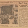 Swept by a three-alarm fire today this old training school of noted actors was practically destroyed. Two firemen narrowly escaped injury when the first balcony fell