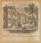 Broadway, West Side, from Battery Place, looking north, about 1825