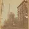 Trinity Church, "old" Trinity Building, horse drawn streetcars