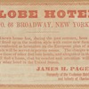 Globe Hotel, no. 66 Broadway, New York