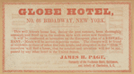 Globe Hotel, no. 66 Broadway, New York
