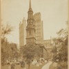 St. Paul's Chapel (rear) and cemetery: St. Paul Building; Park Row Building