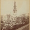 St. Paul's Chapel (rear) and cemetery: Astor House
