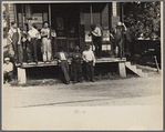 Prospective homesteaders, in front of post office at United, Westmoreland County, Pennsylvania