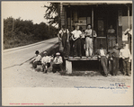 Prospective homesteaders, in front of post office at United, Westmoreland County, Pennsylvania
