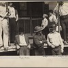 Prospective homesteaders, in front of post office at United, Westmoreland County, Pennsylvania