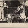 Prospective homesteaders, in front of post office at United, Westmoreland County, Pennsylvania