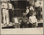 Prospective homesteaders, in front of post office at United, Westmoreland County, Pennsylvania