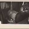 Stove made out of old oil can, squatter's camp, Arkansas