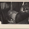 Stove made out of old oil can, squatter's camp, Arkansas