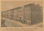 This block now is a part of Charles Street, Row of neat old dwellings in Greenwich VIllage sector which formerly was known as Van Nest Place