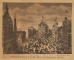 The eyesore-a view of the postoffice when it first eclipsed City Hall Park