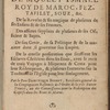 Histoire du regne de Mouley Ismael roy de Maroc, Fez, Tafilet, Souz, &c