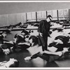 Martha Graham teaches floor exercises at Connecticut College