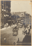 Law offices of Arthur Furber; Arnheim Woolens; Fairbanks & Co. Scales; horse drawn wagons & streetcars