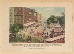 Rare view of Broadway and City Hall Park looking north from the Astor House to Chamber Street...