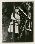 Mildred Smith in the stage production Beggar's Holiday (set design by Oliver Smith).