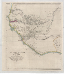 Map of the west coast of Africa: comprising Guinea, and the British possessions at Sierra Leone, on the Gambia and the Gold Coast, together with the countries within the courses of the rivers Senegal, Gambia, & Kowara
