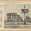 Picture of Madison Square showing pole with six arc lights in 1882 used for lightening purposes