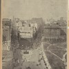Regulating street traffic in the heart of New York. Looking up Fifth Avenue and Broadway from the Flatiron Building where they intersect
