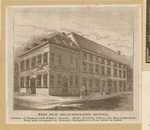 The old Shakespeare Hotel, corner of Nassau and Fulton streets. Built of brick, before the Revolutionary War, and occupied by Thomas Hodgkinson, from 1808 to 1824