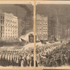 Grand Procession of Wide-awakes at New York on the evening of October 3, 1860