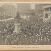Crowd watching journal bulletins