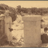 Scene from the motion picture Barbary Sheep (woman
     standing beside two concrete posts)