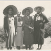 Bessye Bearden (second from left) with three unidentified women, possibly relatives, in a rural setting