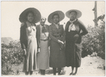 Bessye Bearden (second from left) with three unidentified women, possibly relatives, in a rural setting