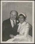 Portrait of Nanette Rohan Bearden and artist Romare Bearden on their wedding day, 1954