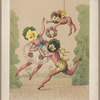 [Three flower-faced dancers]