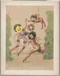 Three flower-faced dancers