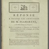 Réponse à toutes les adhésions de M. Flamarens, (ci-devant évêque de Périgueux)