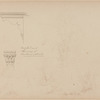 Architectural sketch "Bracket and Chimney of Building opposite", pen and ink sketch
