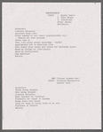 Rehearsal schedule for Montreal production