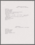 Rehearsal schedule for Montreal production