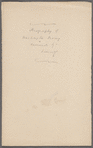 Biography of Washington Irving Revised by Himself