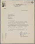 Letter from Major Edward Evans to Romana Javits, February 15, 1945