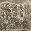 Battle between men and centaurs