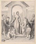 Saint Elisabeth distributing bread